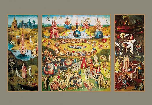 The Garden Of Earthly Delights On Paper by Hieronymus Bosch Print